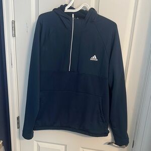Adidas Dark Blue Half-Zip Hoodie